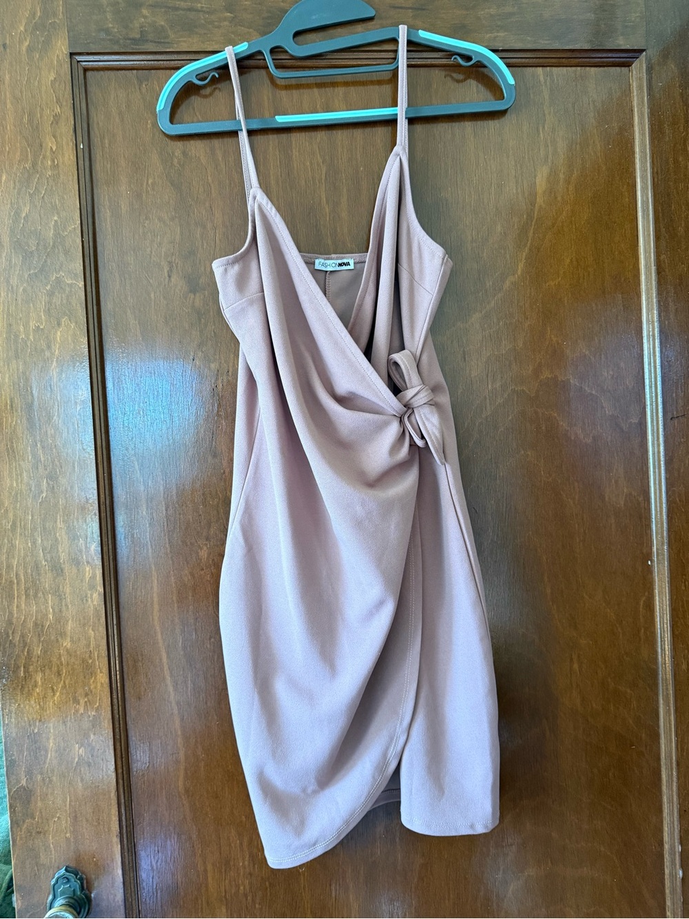 Fashion Nova Mauve Wrap Mini Dress with Side Knot